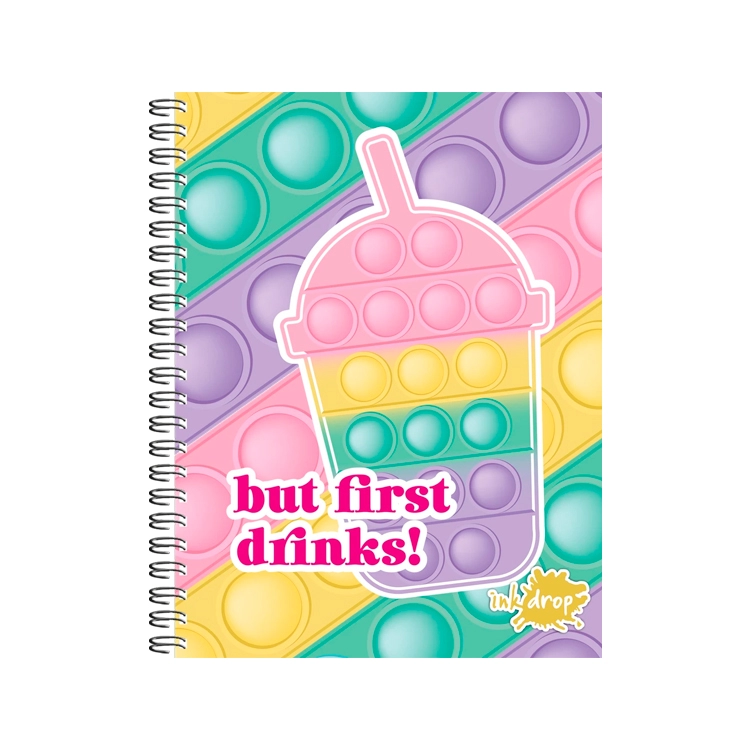 Cuaderno con Espiral Inkdrop Pop It Pastel II Tapa Dura A5 16x21 100 Hojas Rayadas Art.57210